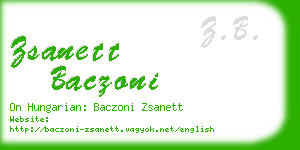 zsanett baczoni business card